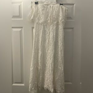 Beautiful white tube top dress!